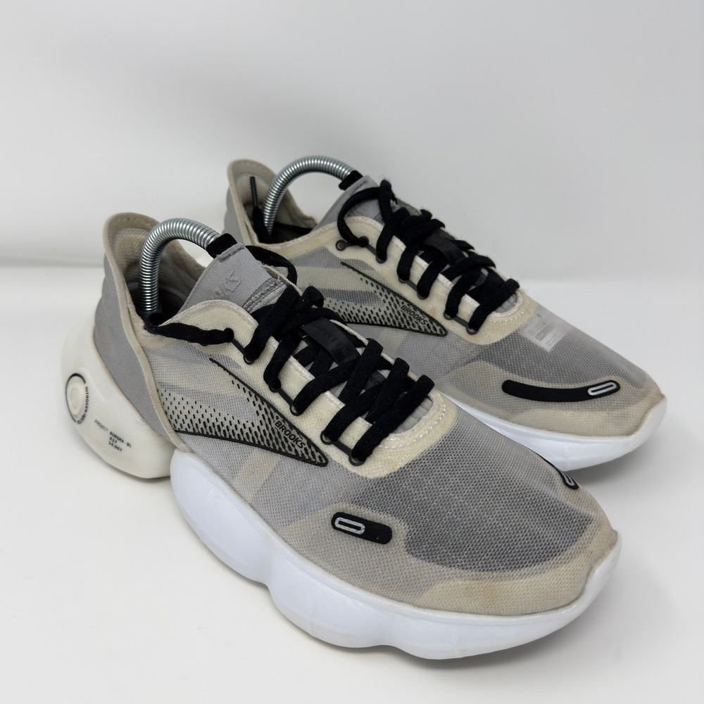Brooks Aurora-BL Nitrogen Injected Running Shoes Grey White Black Neutral
